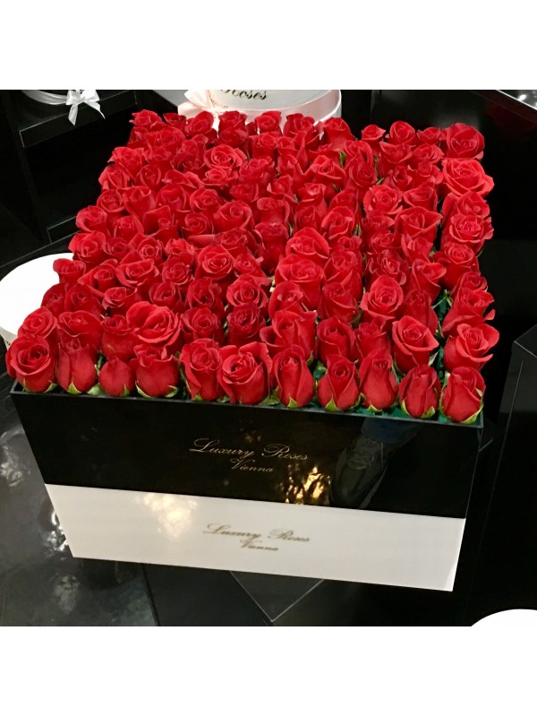 Große liebe box rot Luxury Roses Vienna