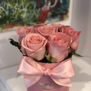 Frishe Rosen klein Box Samt Rosa Farbe