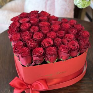 Herz Box Gros 41 Frishe Rosen